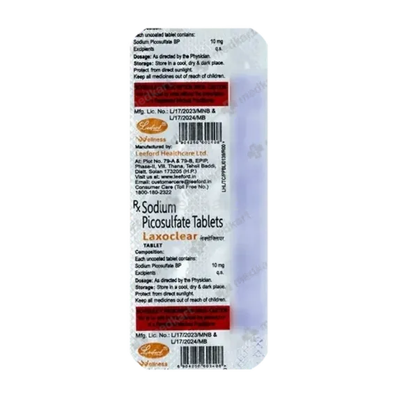 laxoclear tablet 10's